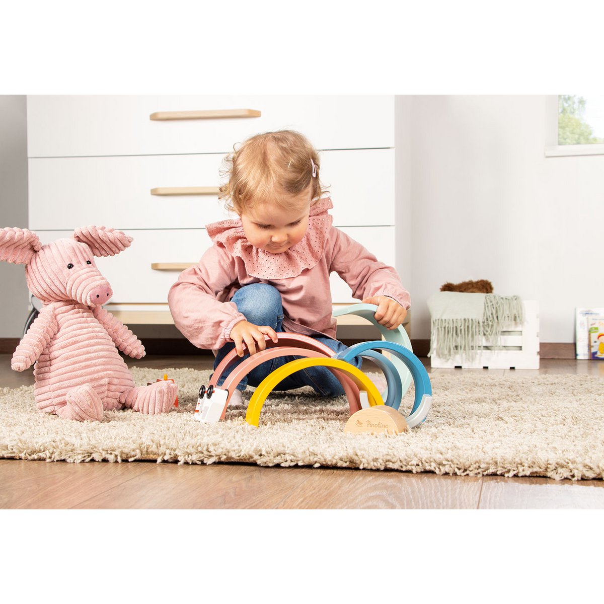 Houten regenboog "ruby"