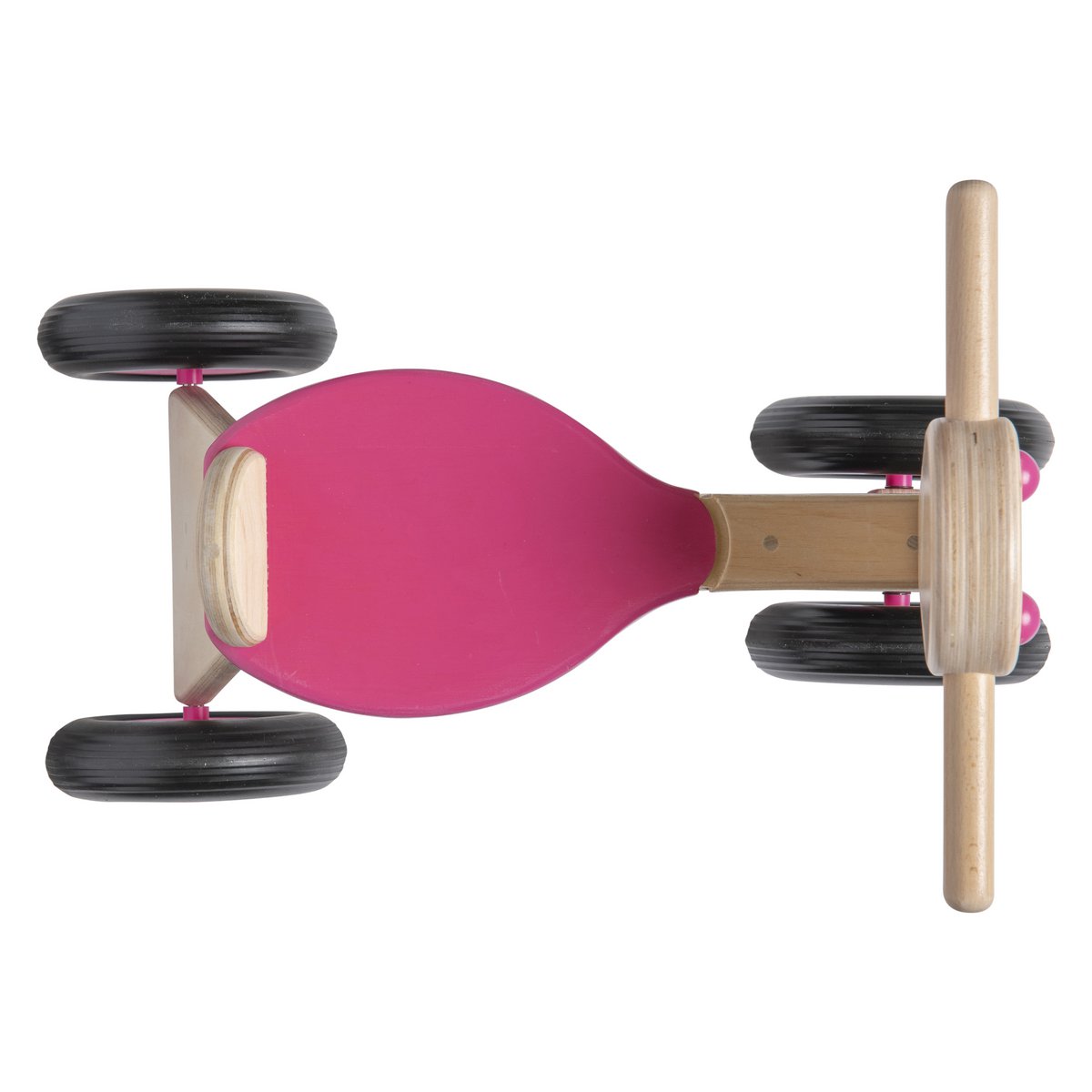 Van Dijk Toys berken houten loopfiets vanaf 1 jaar - Roze Joy&Bloom