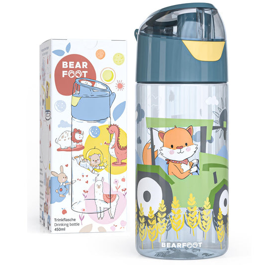 Kinderwaterfles, lichte waterfles - tractorvos Joy&Bloom