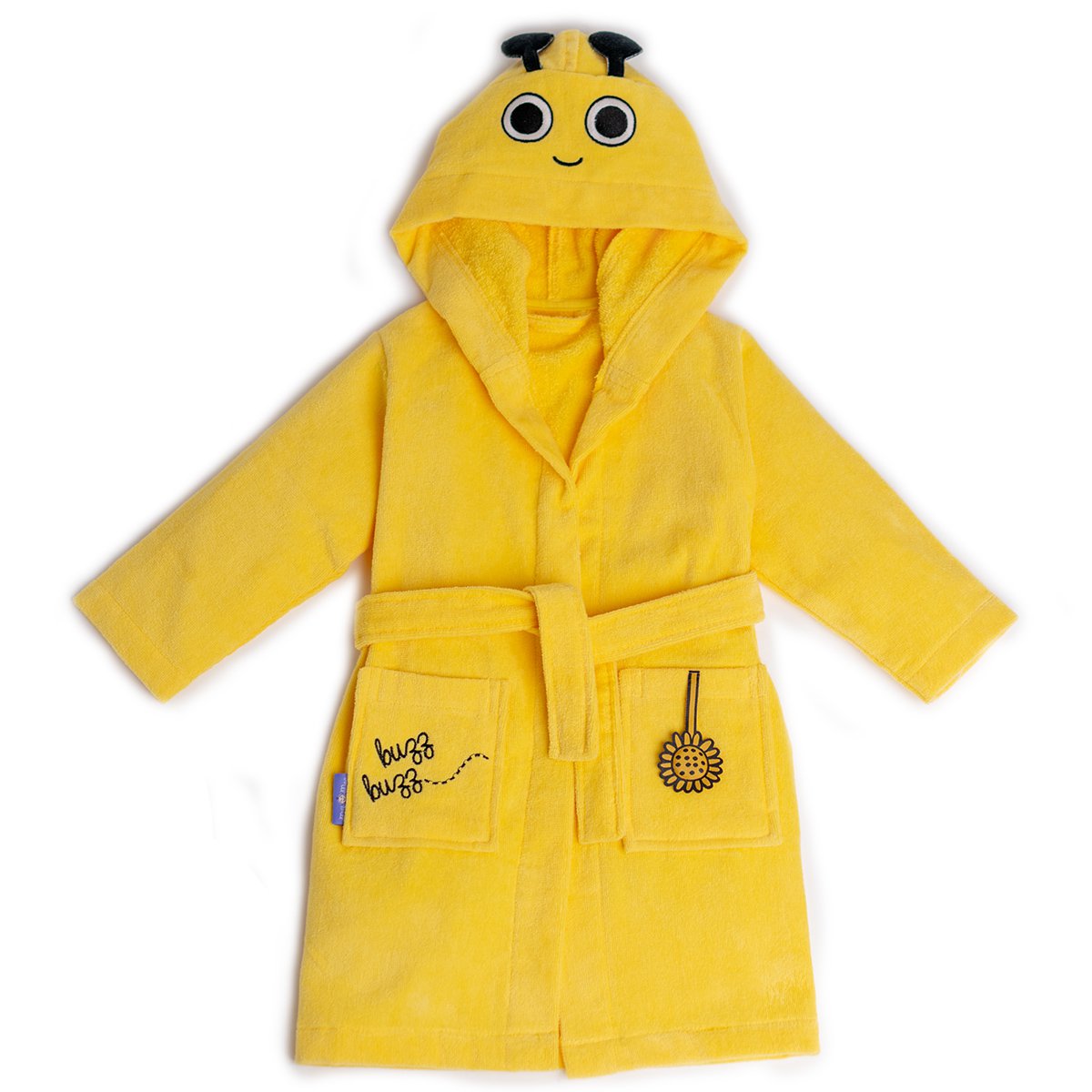Milk&Moo Buzzy Bee fluwelen badjas met capuchon Joy&Bloom