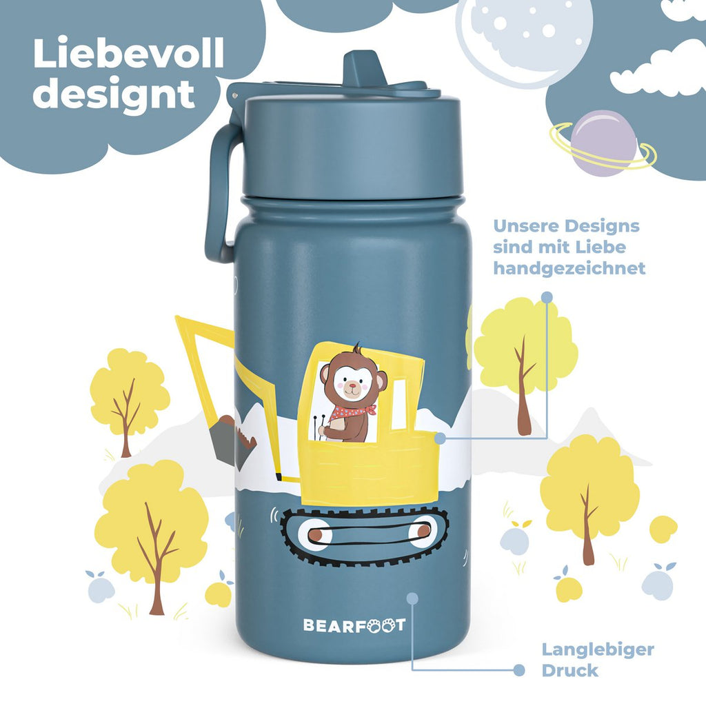 Thermo kinderdrinkfles RVS - graafmachine Joy&Bloom