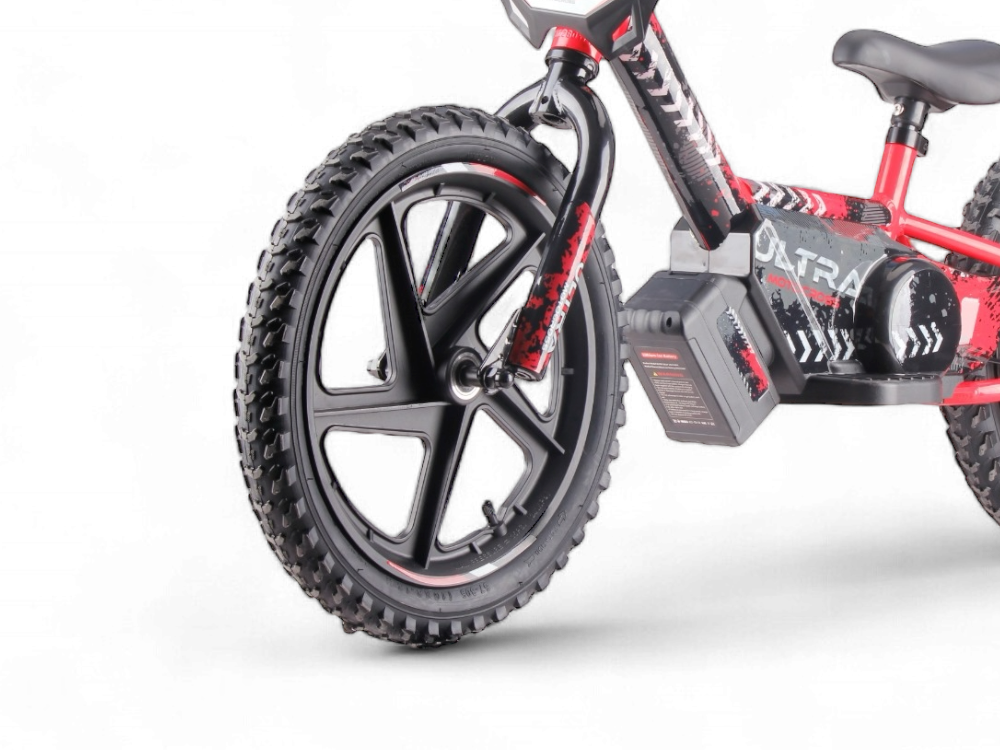 24 Volt Elektrische Balance Bike Met 16 Inch Wielen, Elektrische Motor - Rood Motor Joy&Bloom