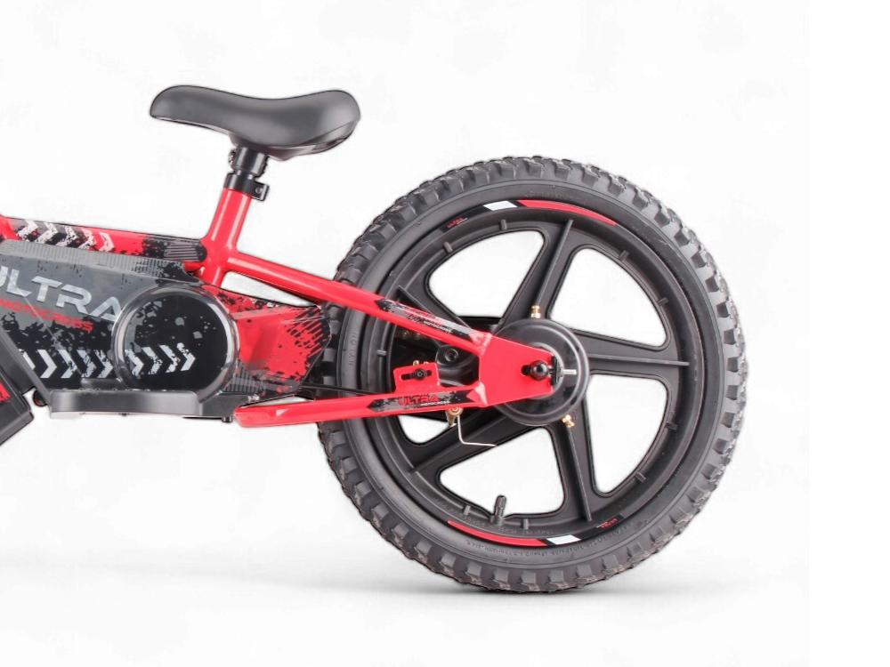 24 Volt Elektrische Balance Bike Met 16 Inch Wielen, Elektrische Motor - Rood Motor Joy&Bloom