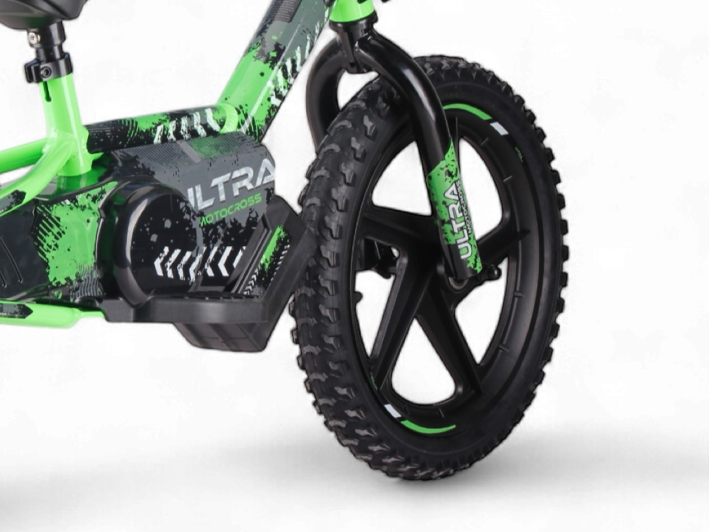 24 Volt Elektrische Balance Bike Met 16 Inch Wielen, Elektrische Motor - Groen Motor Joy&Bloom