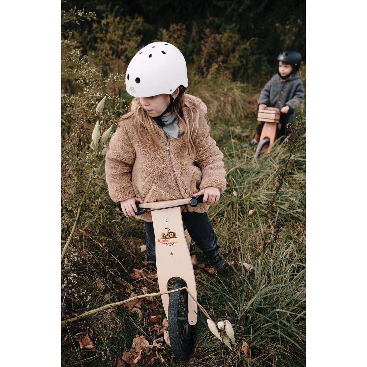 Kinderfeets kinderhelm voor op de fiets / fietshelm voor kinderen - mat wit Joy&Bloom