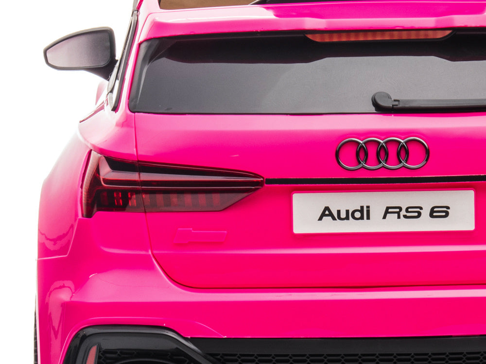 Audi Rs6,12 Volt Elektrische Kinderauto Met Rubberen Banden, Leder Zitje En Meer! Kinderauto's Joy&Bloom