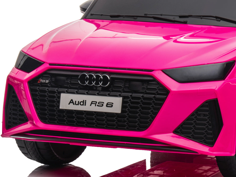 Audi Rs6,12 Volt Elektrische Kinderauto Met Rubberen Banden, Leder Zitje En Meer! Kinderauto's Joy&Bloom