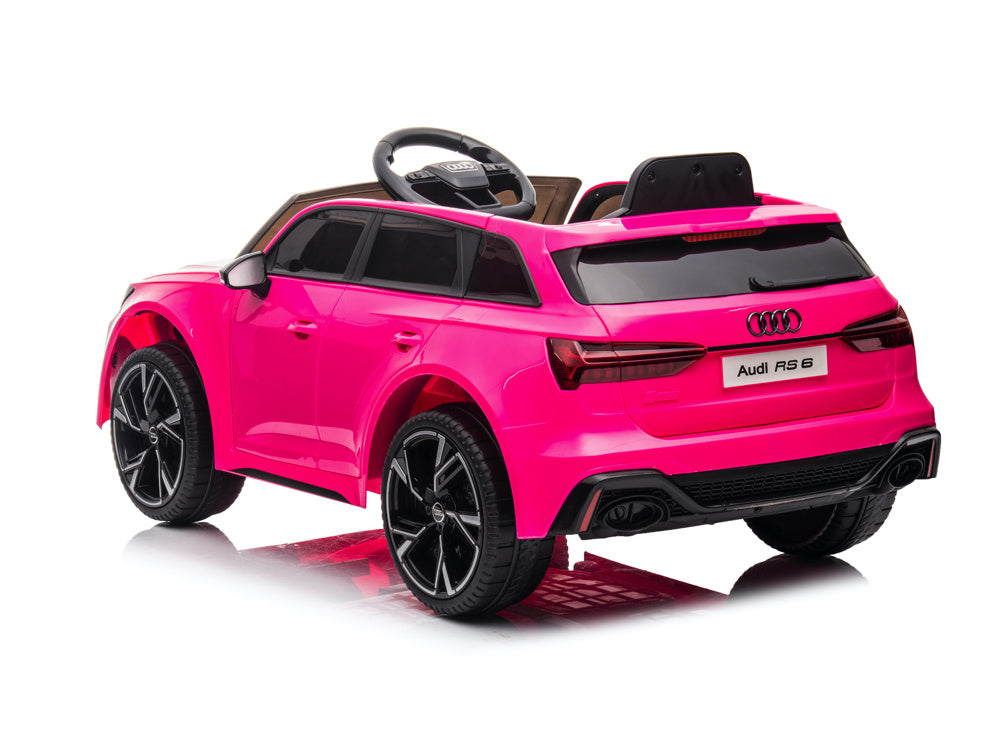 Audi Rs6,12 Volt Elektrische Kinderauto Met Rubberen Banden, Leder Zitje En Meer! Kinderauto's Joy&Bloom