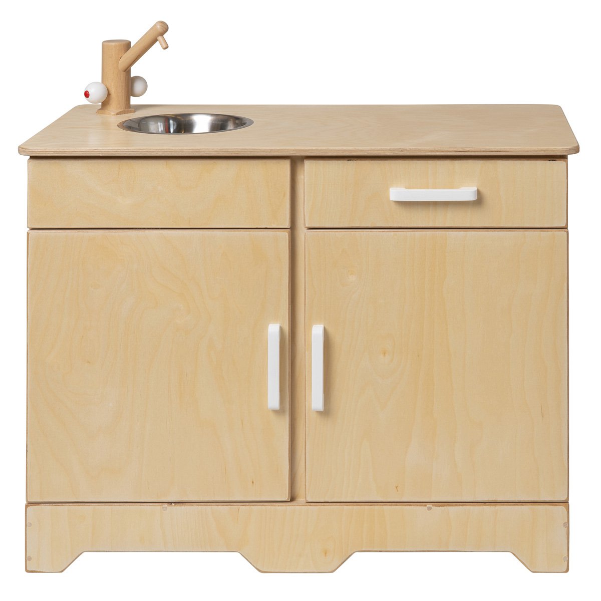 Van Dijk Toys houten speelgoed keuken / keukentje - Naturel met wit (Kinderopvang kwaliteit) Joy&Bloom