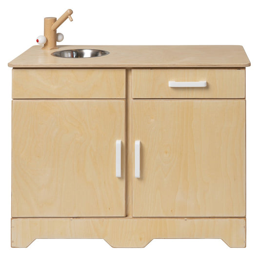 Van Dijk Toys houten speelgoed keuken / keukentje - Naturel met wit (Kinderopvang kwaliteit) Joy&Bloom