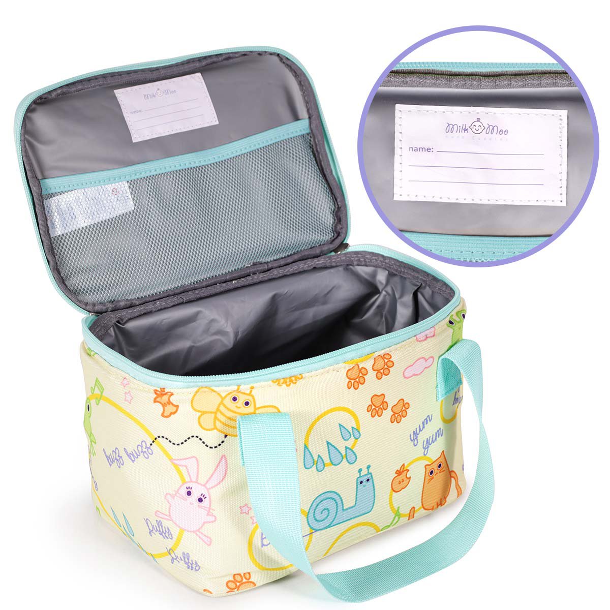 Milk&Moo Kids lunchtas, geschikt voor kleuterschool, kleuterschool, basisschool Joy&Bloom