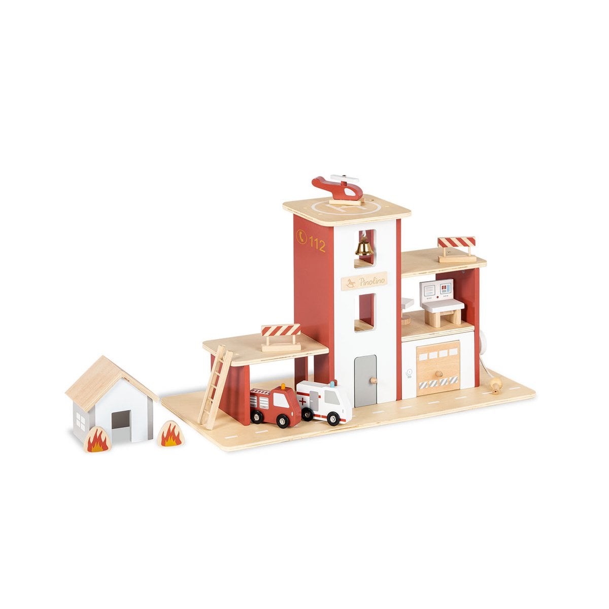 Brandweerkazerne Ben met accessoires – 12-delige speelset Joy&Bloom