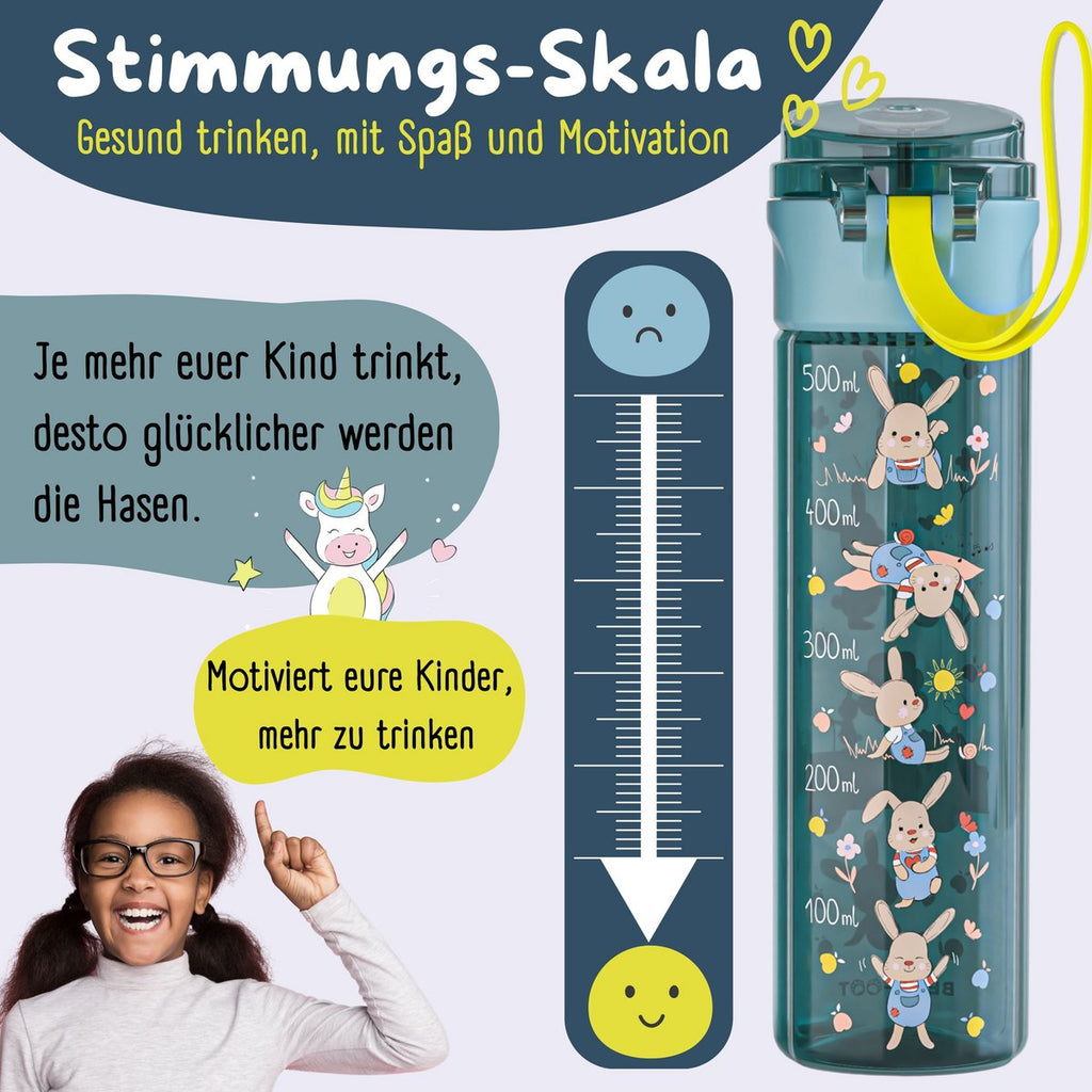 Kinderdrinkfles, 500ml, lichtgewicht - brandweer blauw Joy&Bloom
