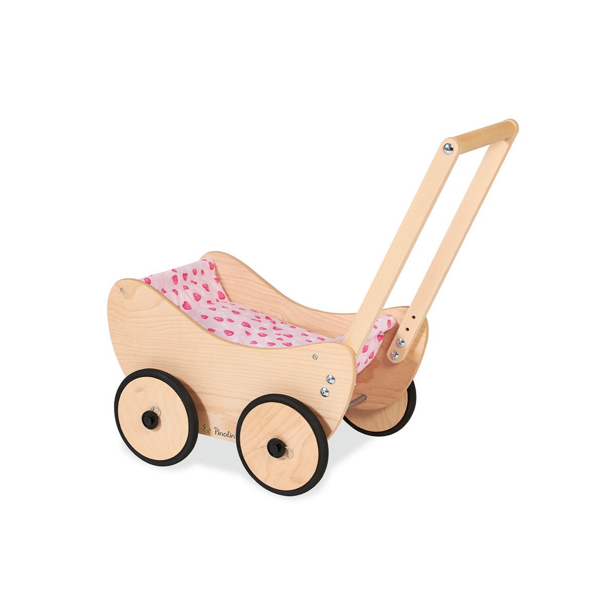 Poppenwagen "Trixi", natuurlijk, 2 delen Poppenspeelgoed Joy&Bloom