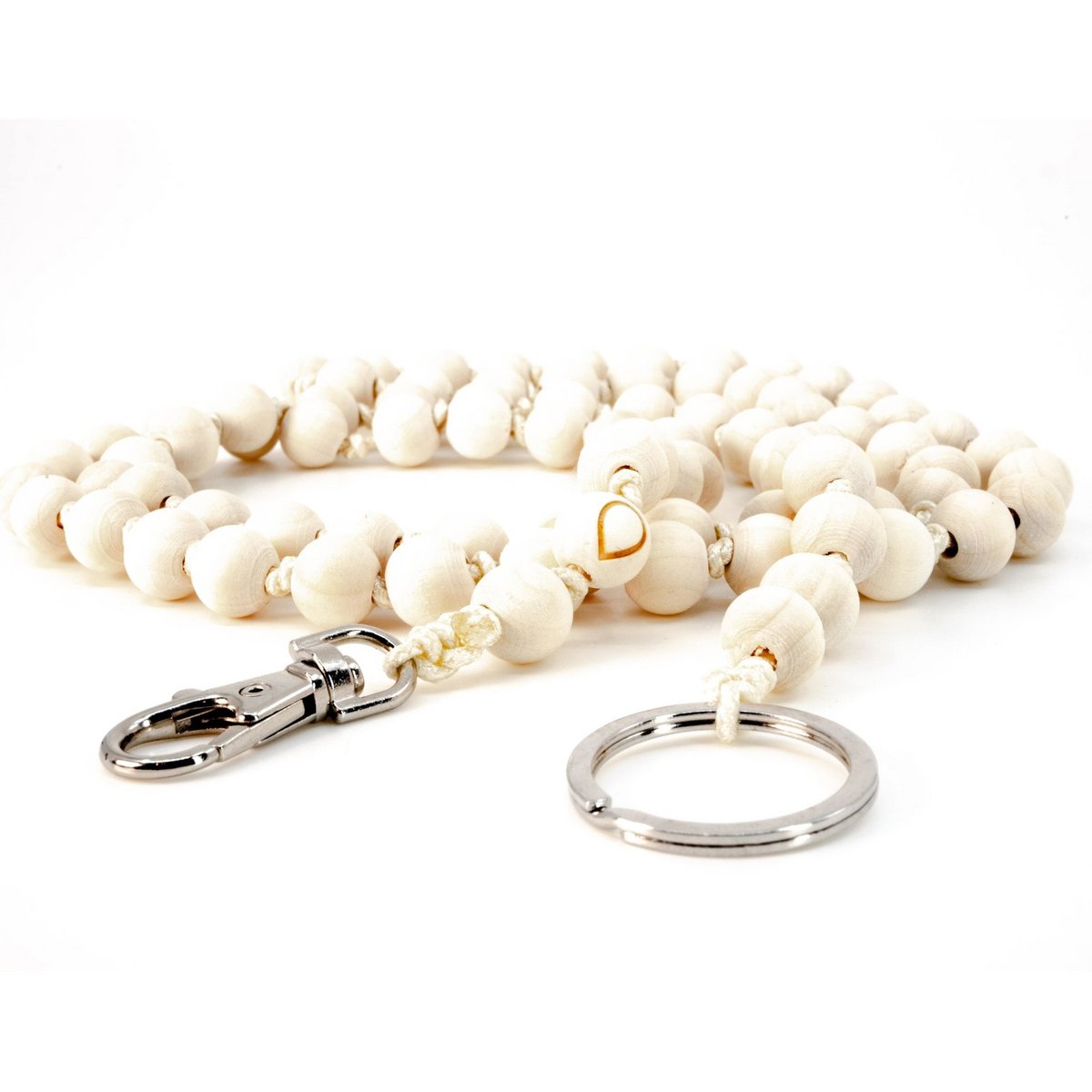 Mobiele telefoonketting universeel, houten kralen, handgemaakt - The Driftwood