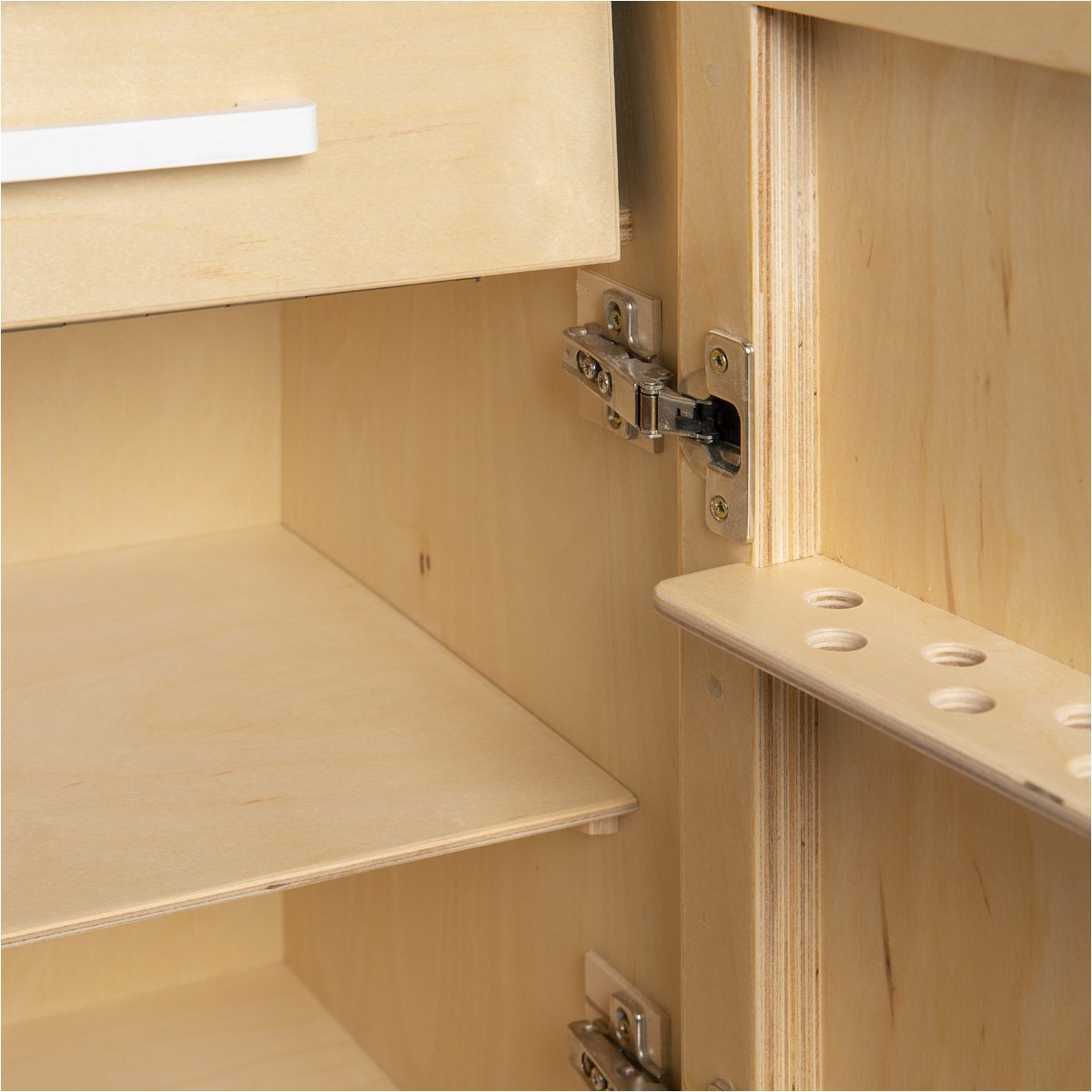 Van Dijk Toys houten speelgoed koelkast - Naturel met wit (Kinderopvang kwaliteit)