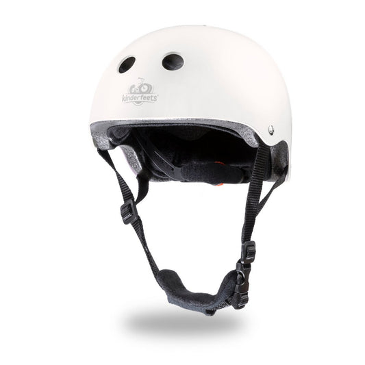 Kinderfeets kinderhelm voor op de fiets / fietshelm voor kinderen - mat wit Joy&Bloom