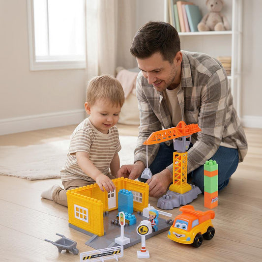 Ogi Mogi Toys Bouwblokken & Kraan 44-delig Joy&Bloom