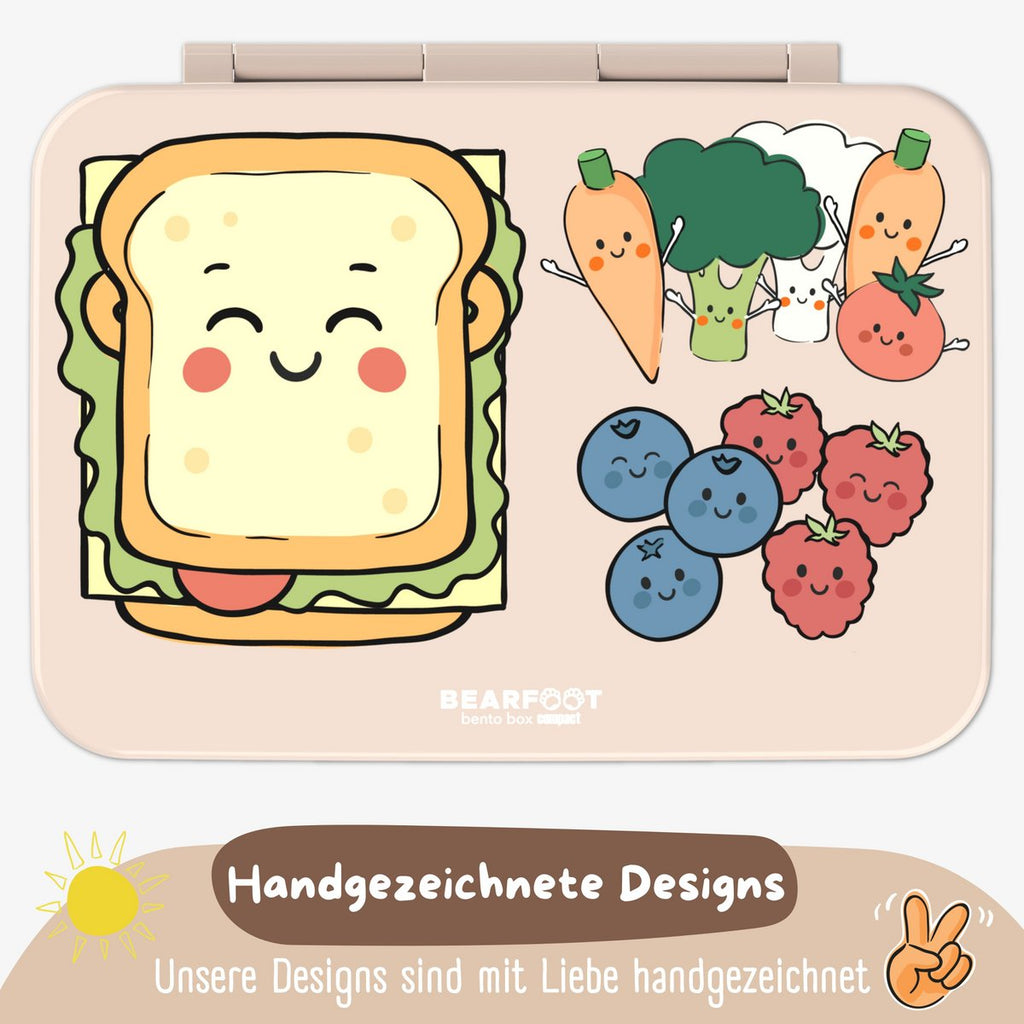 Lunchbox met compartimenten, licht en lek -proof -Sandwich Brown Joy&Bloom