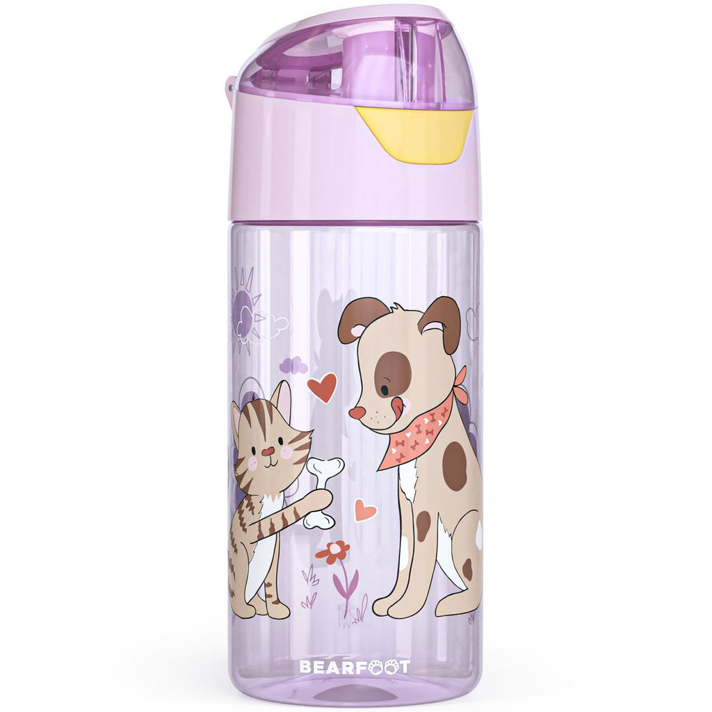 Drinkfles kinder lichtgewicht waterfles - hond & kat roze Joy&Bloom