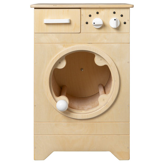Van Dijk Toys houten speelgoed wasmachine - Naturel met wit (Kinderopvang kwaliteit) Joy&Bloom