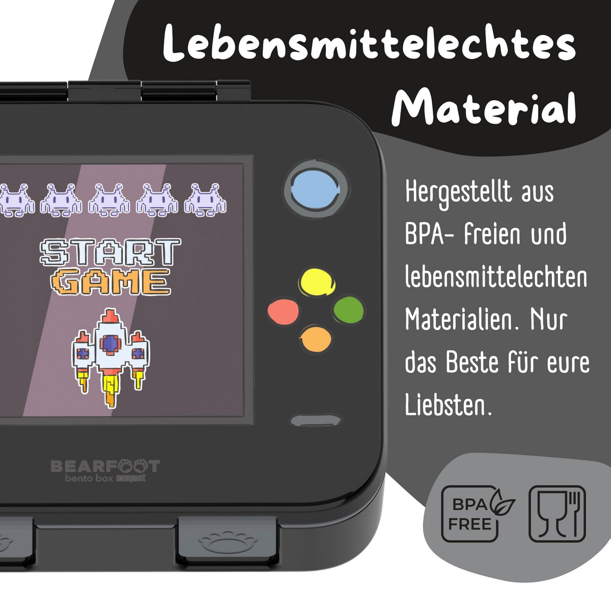Leaf kan met onderwerpen, licht en lek -proof - game zwart Joy&Bloom