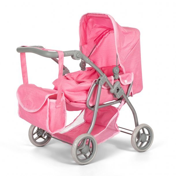 Poppenwagen roze Joy&Bloom