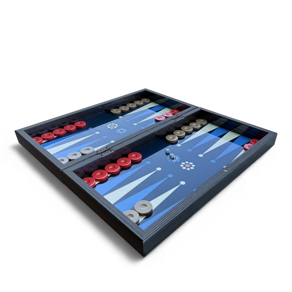Biggdesign Star Backgammon-set, magnetische sluiting, krasbestendig oppervlak Joy&Bloom