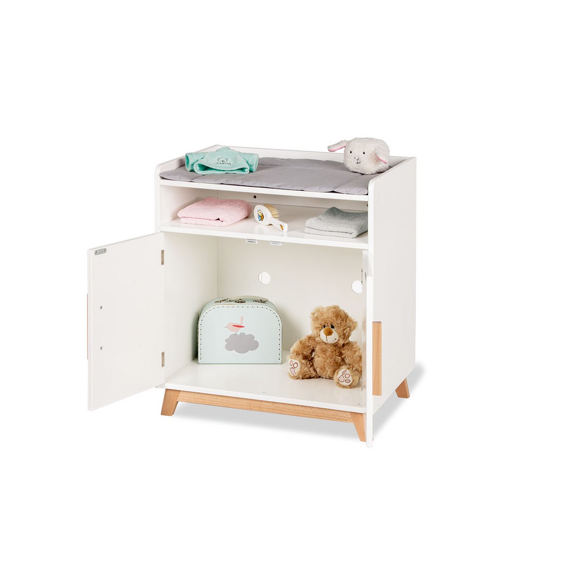 Poppencommode "Marit", 2 delen Poppenspeelgoed Joy&Bloom
