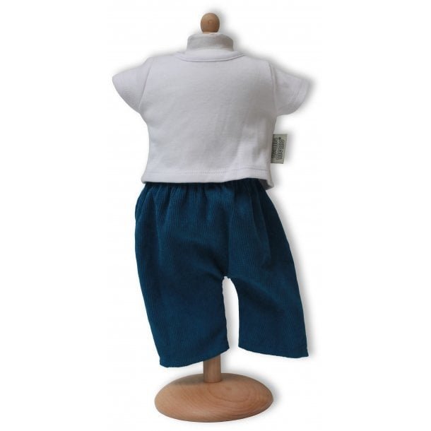 Broek met T-shirt blauw/wit 33-37cm Joy&Bloom
