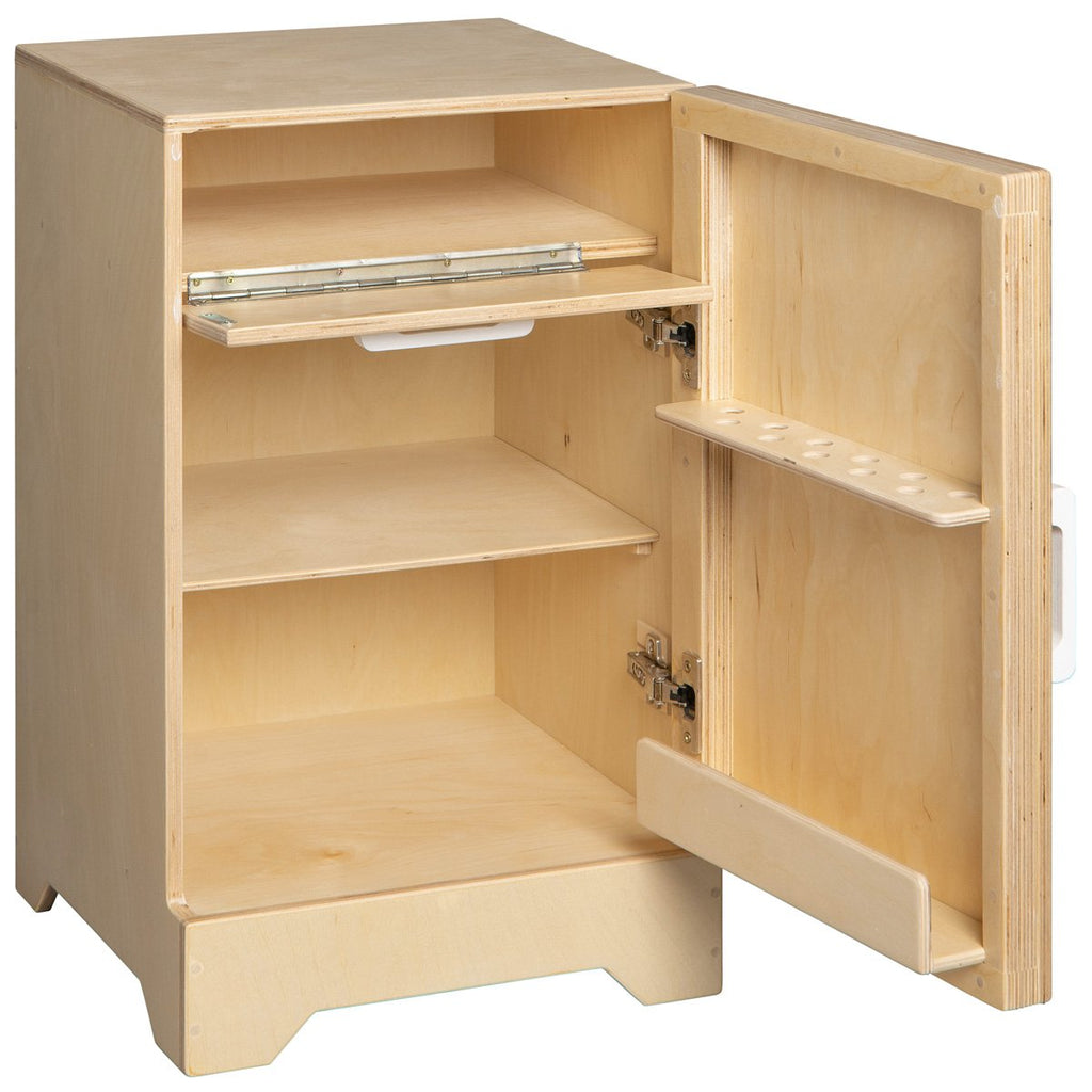 Van Dijk Toys houten speelgoed koelkast - Naturel met wit (Kinderopvang kwaliteit) Joy&Bloom