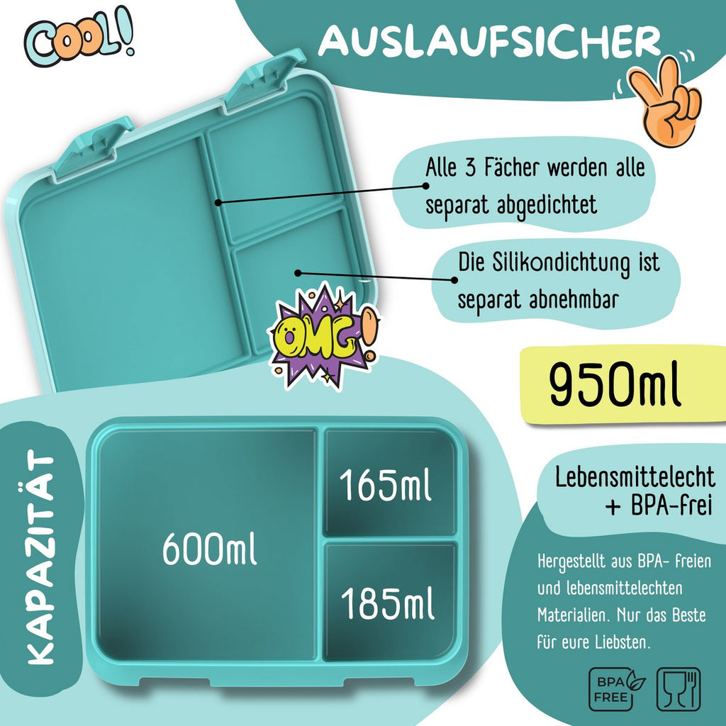 Lunchbox, licht en lek - proof - pinguïn Joy&Bloom