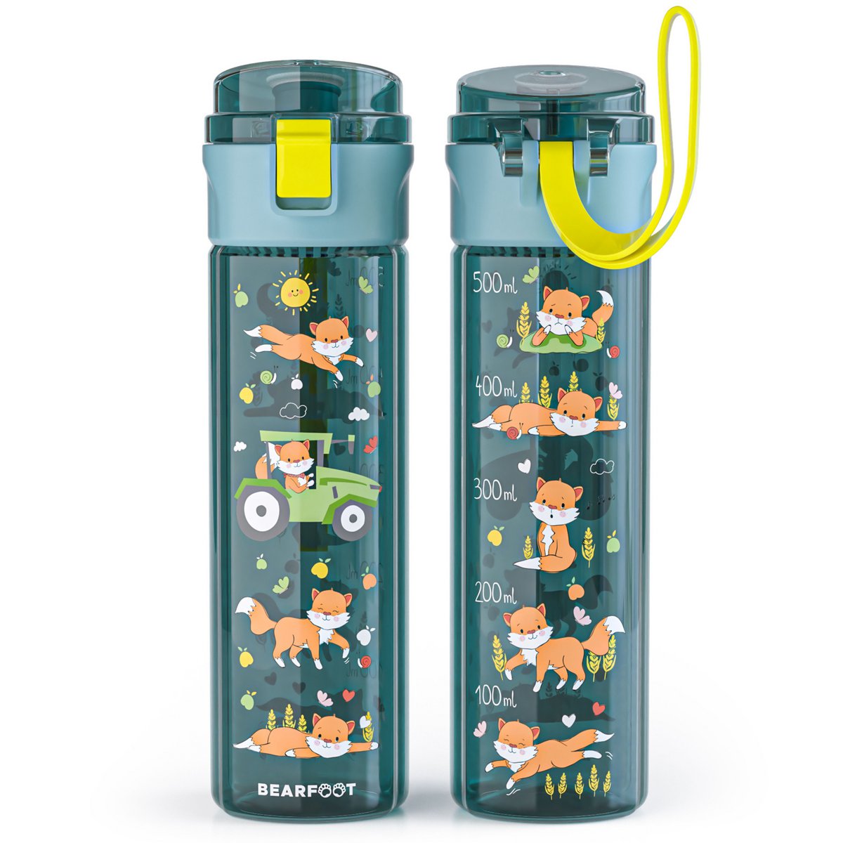 Kinderdrinkfles, 500 ml, licht - tractorblauw Joy&Bloom