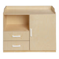 Van Dijk Toys houten poppencommode / poppen commode - Naturel met wit (Kinderopvang kwaliteit) Joy&Bloom