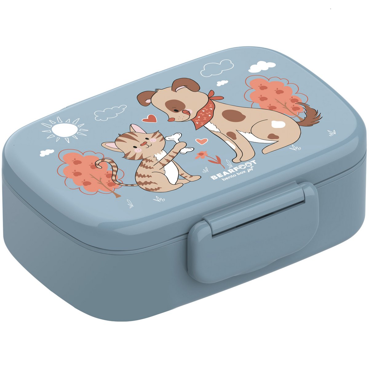 Kinderlunchbox met vakken, licht en lekvrij - hond, cat Joy&Bloom