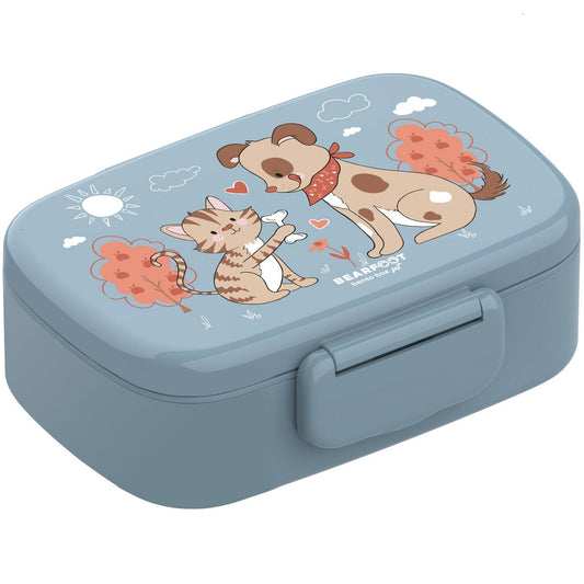 Kinderlunchbox met vakken, licht en lekvrij - hond, cat Joy&Bloom