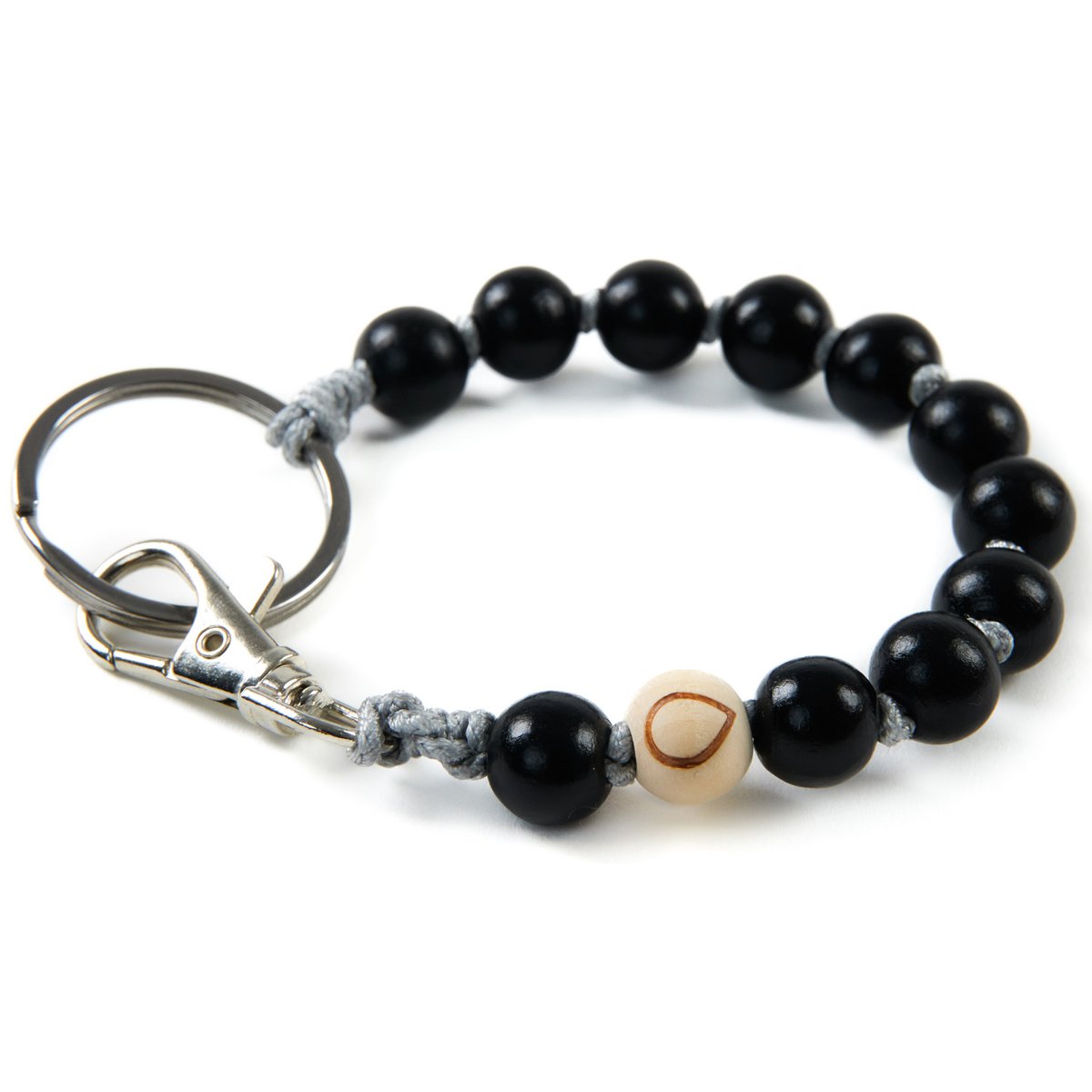 Grijze Zee-egel - 12 kralen Sleutelhanger