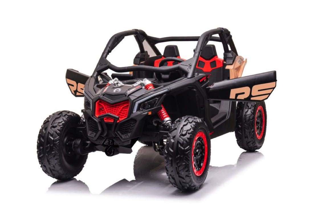 Can-Am Maverick 2-Persoons Buggy, 24V 14Ah, Leder Zitje, Rubberen Banden Kinderauto's Joy&Bloom