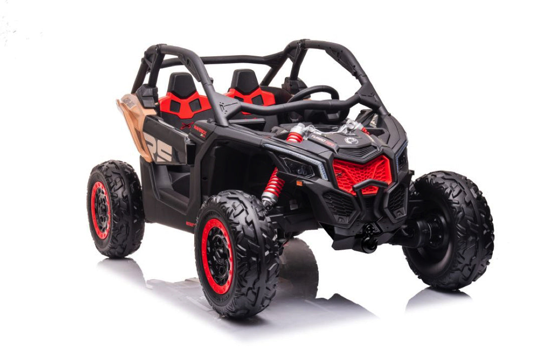 Can-Am Maverick 2-Persoons Buggy, 24V 14Ah, Leder Zitje, Rubberen Banden Kinderauto's Joy&Bloom