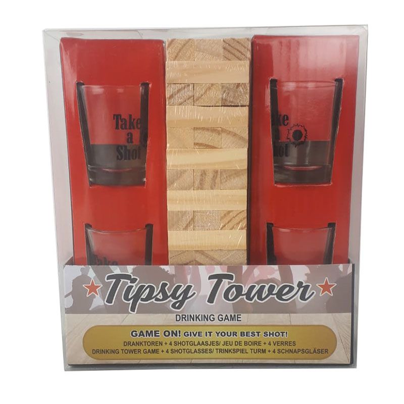 Tipsy Tower - Drinkspel - Mini Dranktoren Spellen & Puzzels Joy&Bloom