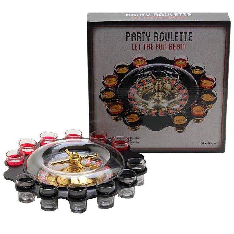 Party Roulette Met 12 Shotglaasjes Default Title Spellen & Puzzels Joy&Bloom