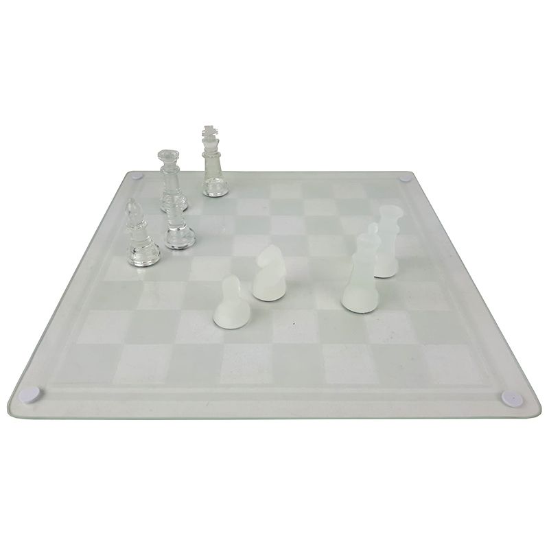 Glazen Spellenset (3-In-1) - Schaken, Backgammon, Checkers Spellen & Puzzels Joy&Bloom