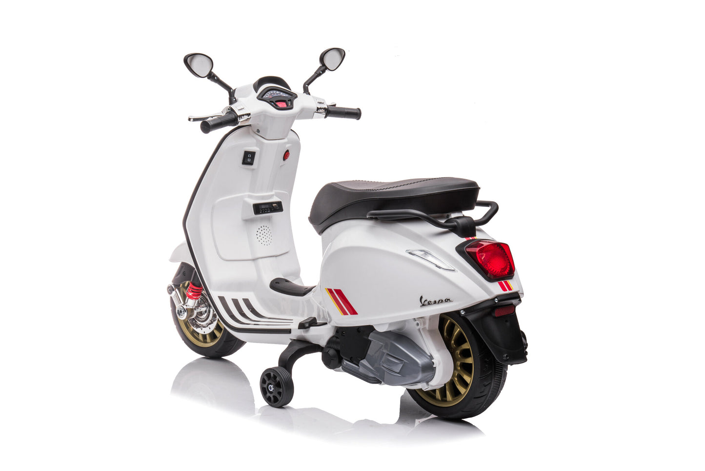 Vespa Sprint, 12 Volt Elektrische Scooter Met Muziek En Meer! Motor Joy&Bloom