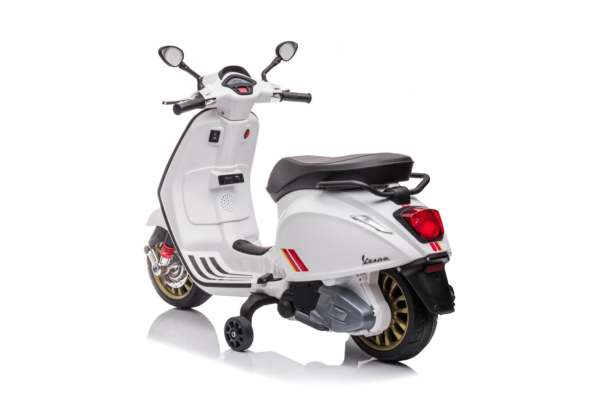 Vespa Sprint, 12 Volt Elektrische Scooter Met Muziek En Meer! Motor Joy&Bloom