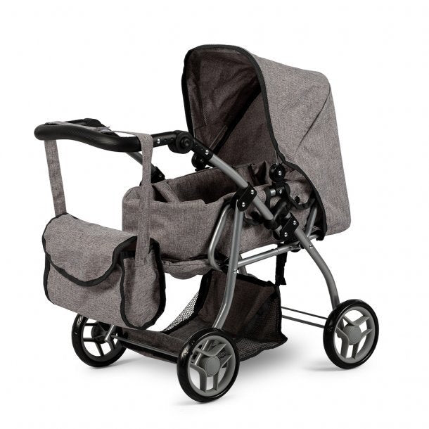 Poppenwagen grijs Joy&Bloom