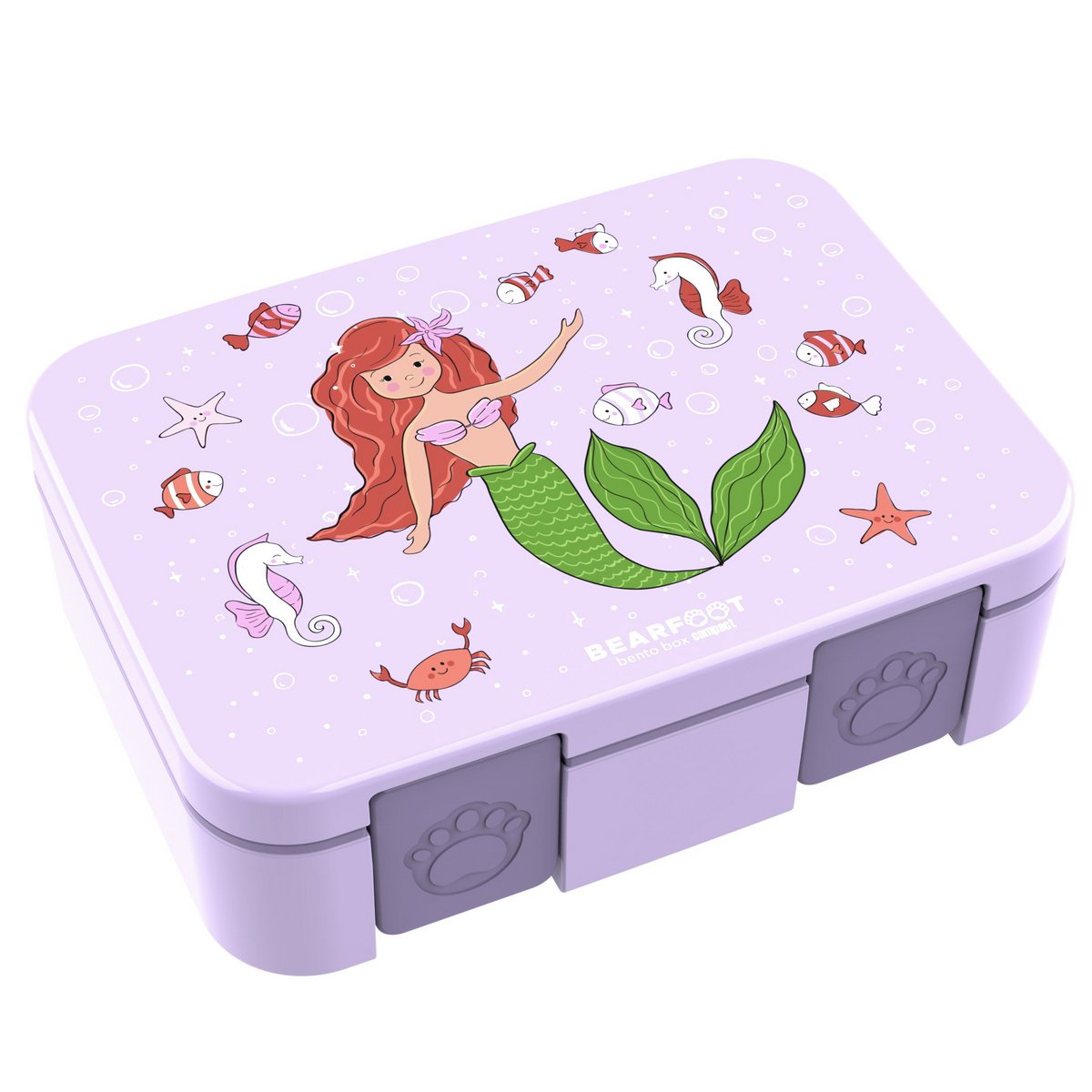 Lunchbox, lek -proof - zeemeermin lila Joy&Bloom