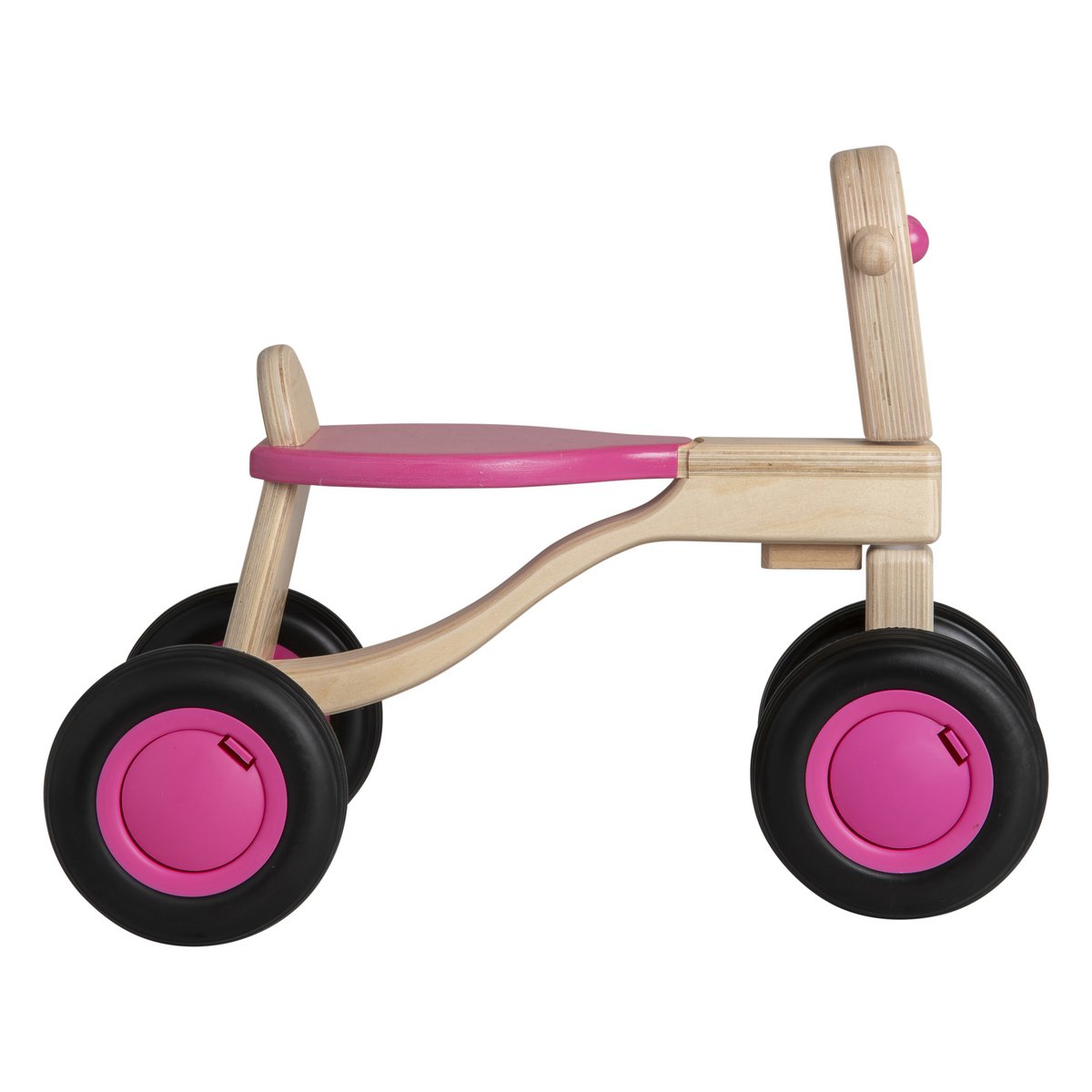 Van Dijk Toys berken houten loopfiets vanaf 1 jaar - Roze Joy&Bloom