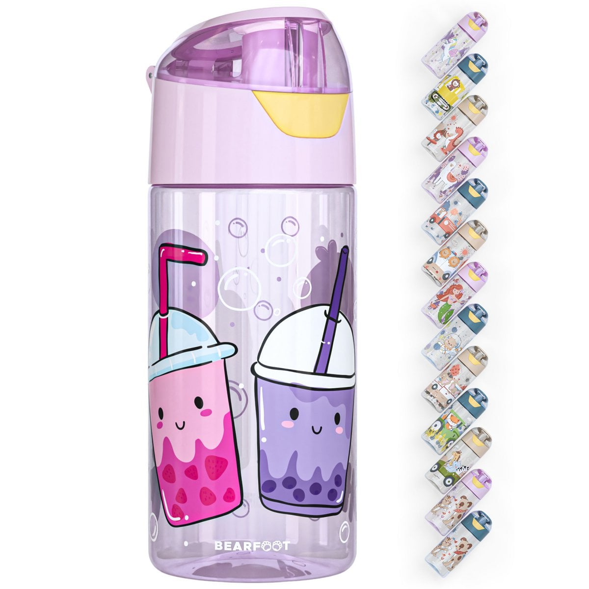 Kinderwaterfles, lichtgewicht waterfles - bubble tea Joy&Bloom