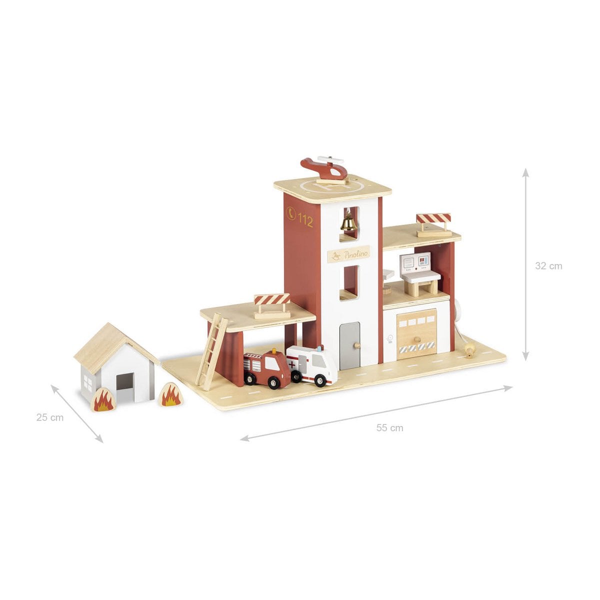 Brandweerkazerne Ben met accessoires – 12-delige speelset