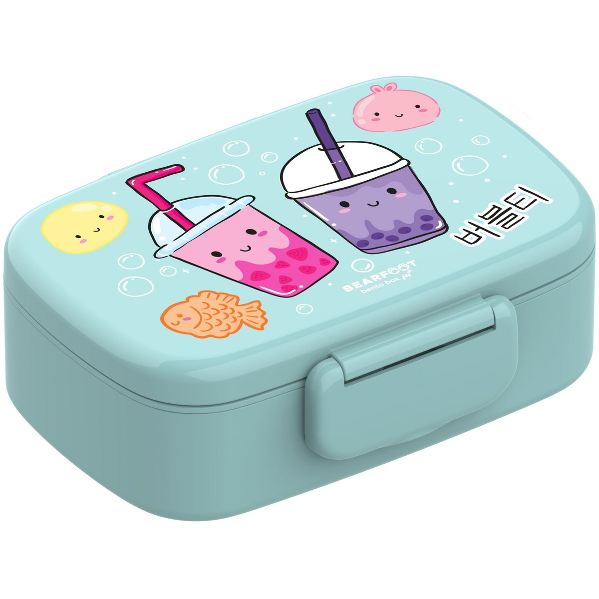 Kinderlunchbox met vakken, lekvrij - BubbleTea, mint Joy&Bloom